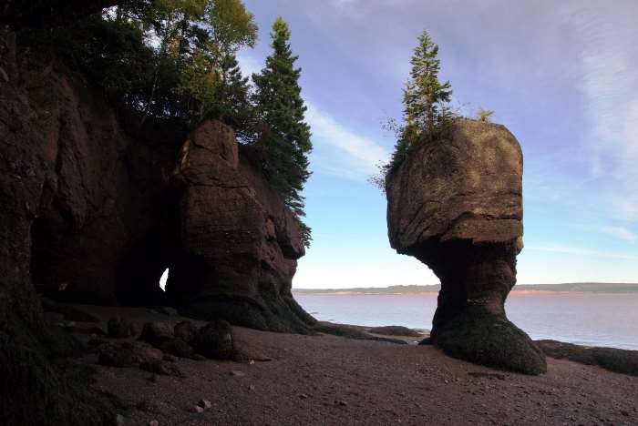 Hopewell Rocks, Río de Chocolate, la Bahía de Fundy, New Brunswick